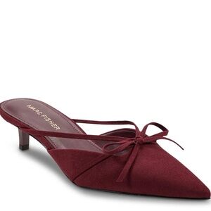 Marc Fisher Women's Wine Red Mules